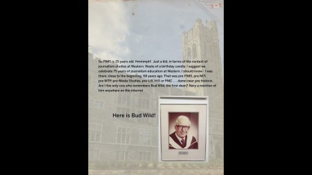 Submitted by Wynn Walters, BA'59 (Journalism) Wynn Walters, BA'59 (Journalism) - FIMS 25th Anniversary Message